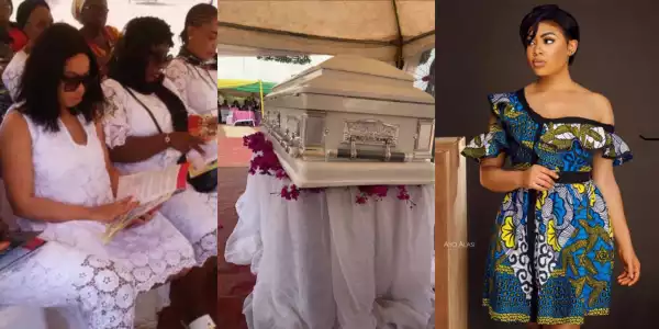 BBNaija’s Nina buries dad amidst tears, Surprised to see Alex in attendance (Video/Pics)